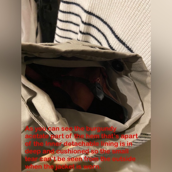 1980's LONDON FOG detach wool liner trench coat. Sage Grey. P2P-24" - Picture 16 of 16